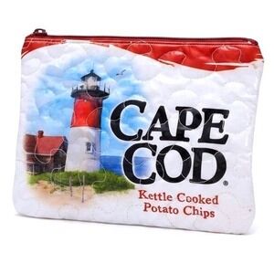 Cape Cod Potato Chips Recycled Snack Bag Zippered Pouch Upcycled Quilted Bag